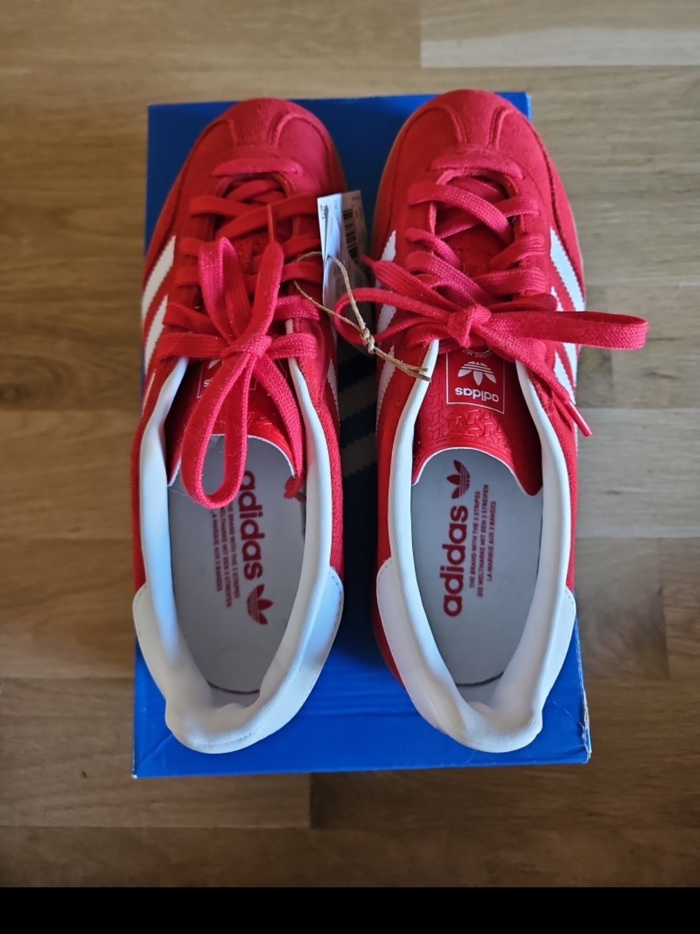 Adidas Gazelle Indoor Red Mens 7/ Womens 8.5 - Picture 4 of 5